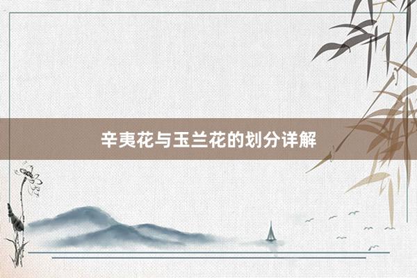 辛夷花与玉兰花的划分详解